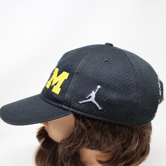 Jordan Michigan Wolverines Hat Adult Strapback Black 2018 Final Four Adjustable - Picture 7 of 15